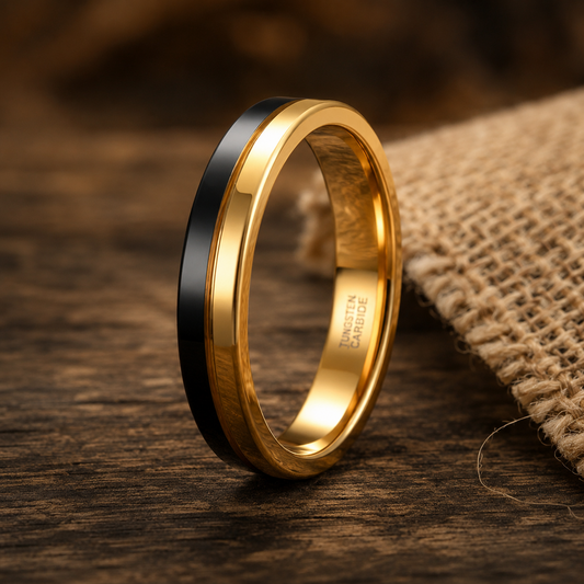 black gold tungsten ring 6mm The Regent