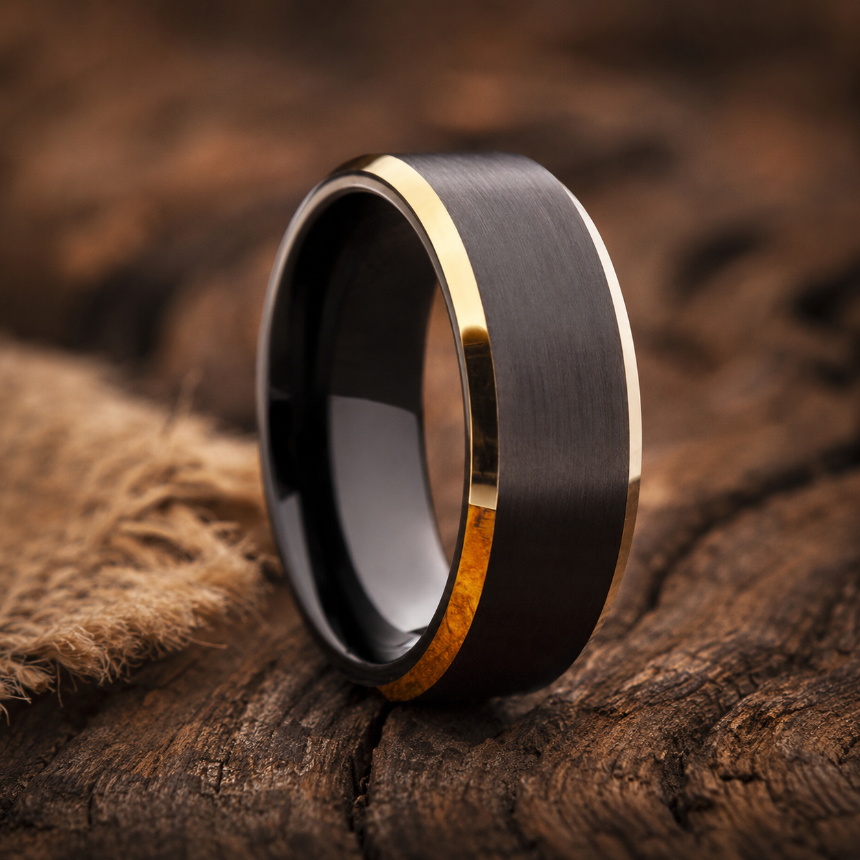 black gold tungsten ring 8mm The Vanguard